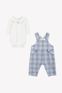 Erkek Bebek Askılı Pantalon + Body Set