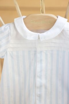 Erkek Bebek Garda Desenli Kısa Bacaklı Tulum