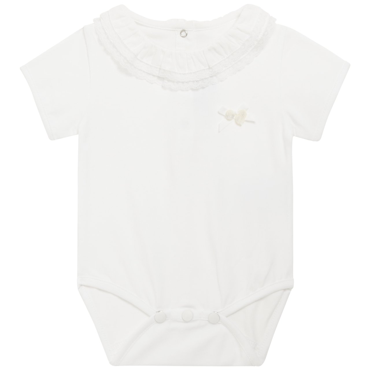 Kız Bebek Geniş Dantel Yakalı Body