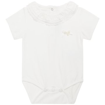 Kız Bebek Geniş Dantel Yakalı Body