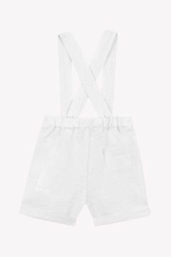 Erkek Bebek Askılı Keten Pantalon