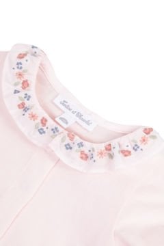 Kız Bebek Yakası Nakışlı Body