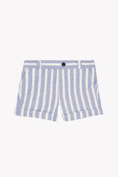 Erkek Bebek Çizgili Şort indigo