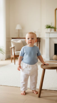 Erkek Bebek Ceremonie Keten Pantalon