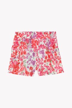 Kız Çocuk Çiçek Desenli Şort