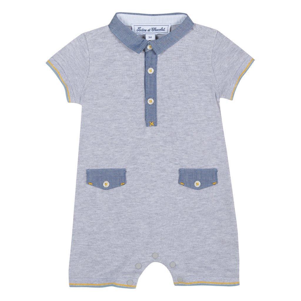 Erkek Bebek Kısa Tulum