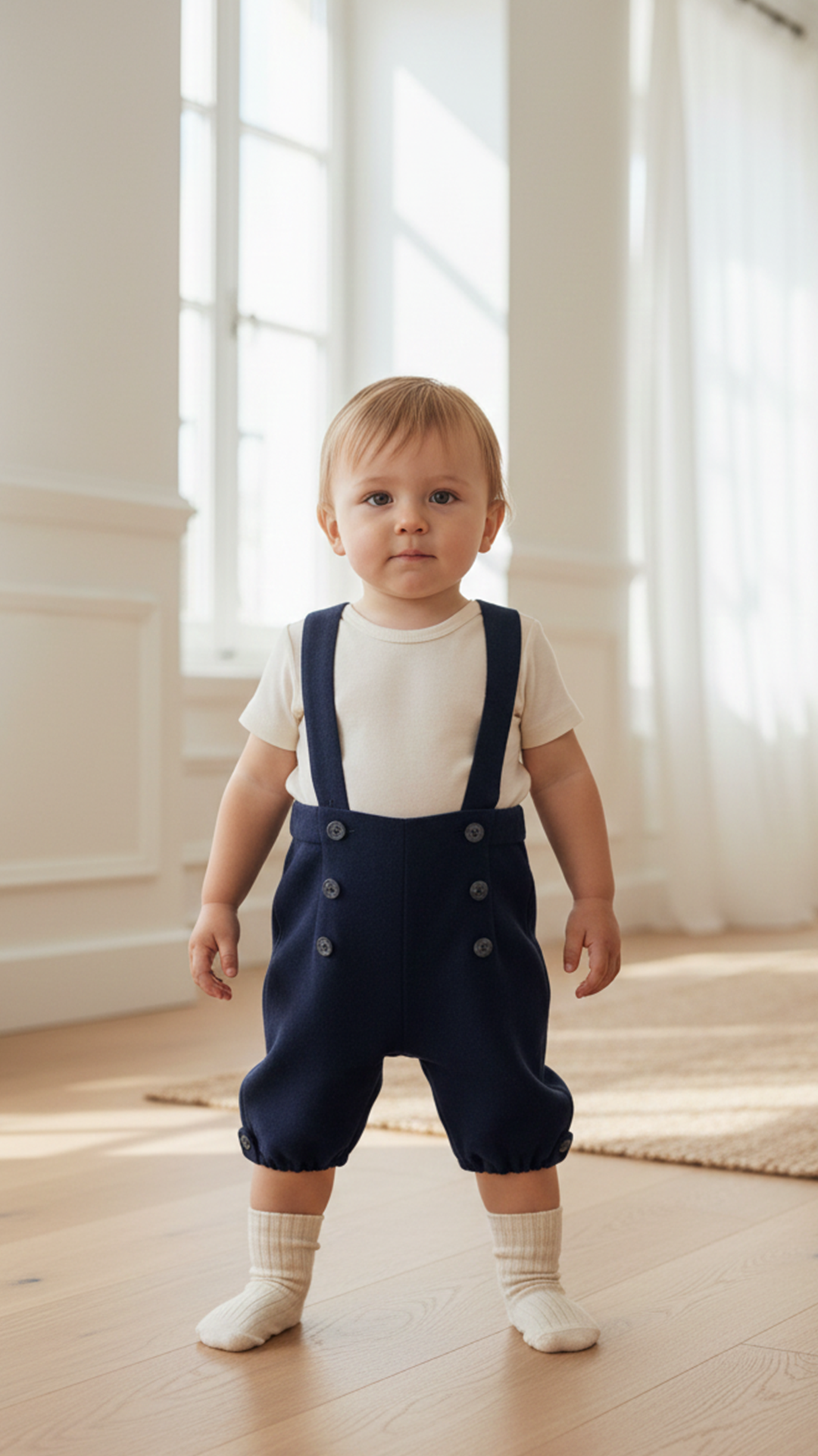 Erkek Bebek Askılı Pantalon