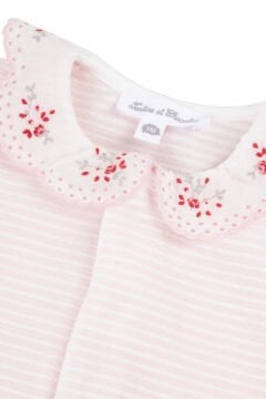 Kız Bebek Önden Açılan Kadife Tulum