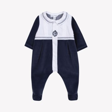 Erkek Bebek Kadife Tulum