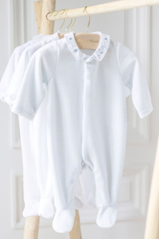 Erkek Bebek Önden Açılan Kadife Tulum