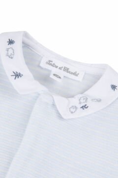 Erkek Bebek Önden Açılan Kadife Tulum