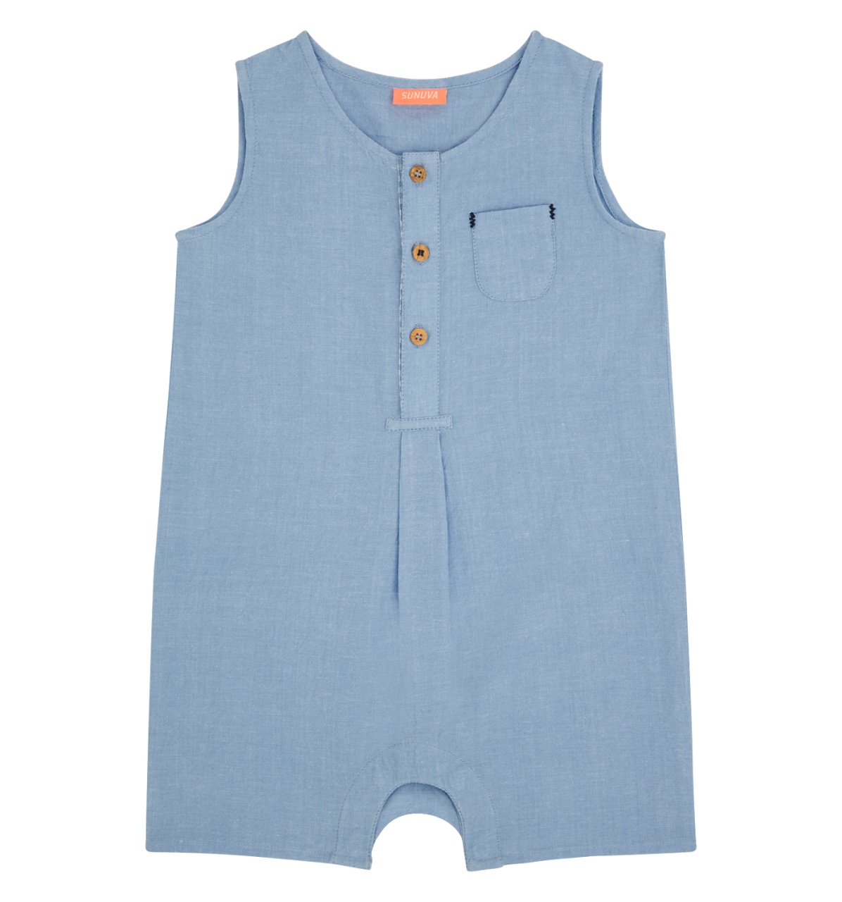 Erkek Bebek Cepli Mavi Tulum