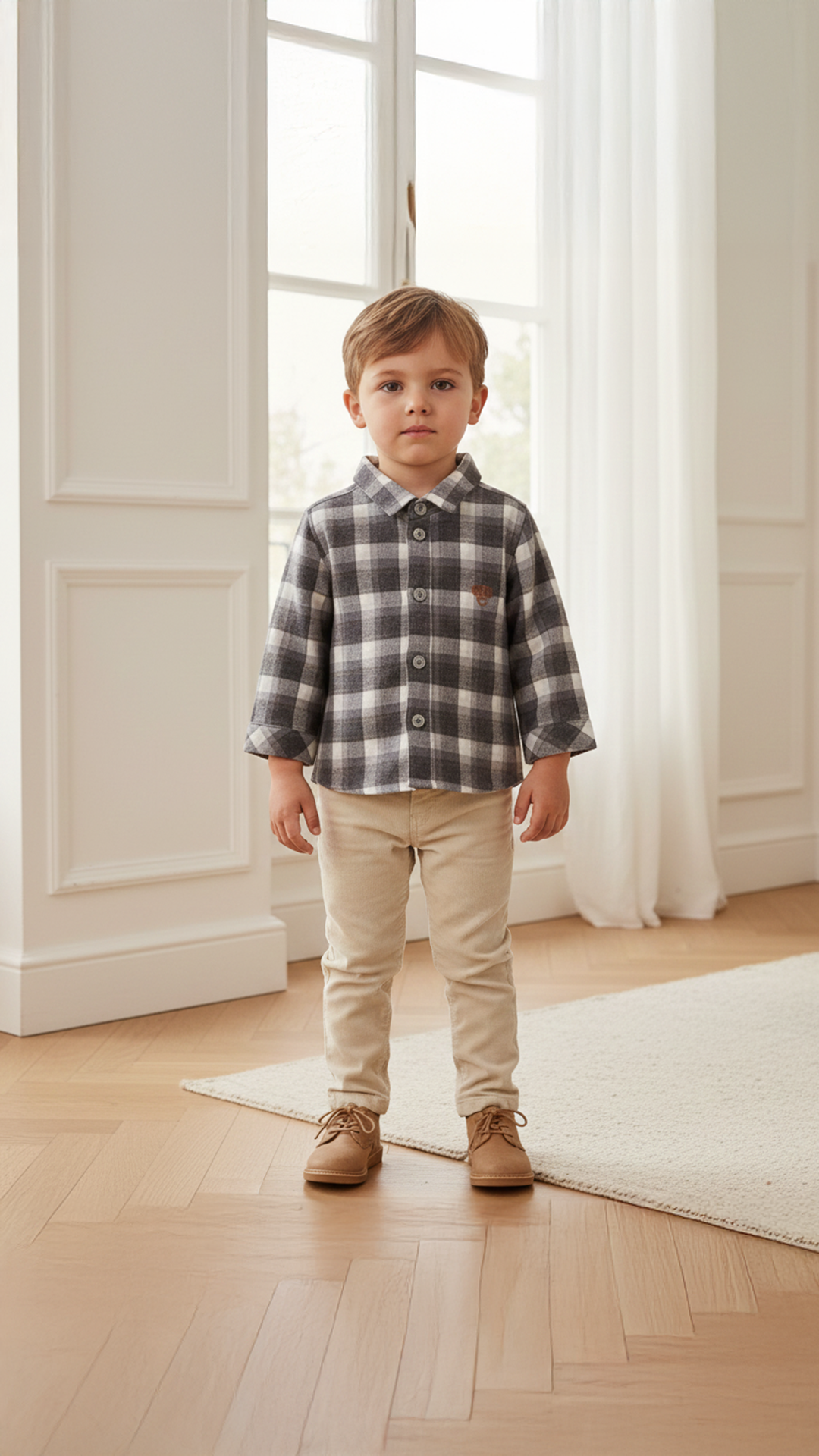 Erkek Çocuk Kareli Gömlek Ceket