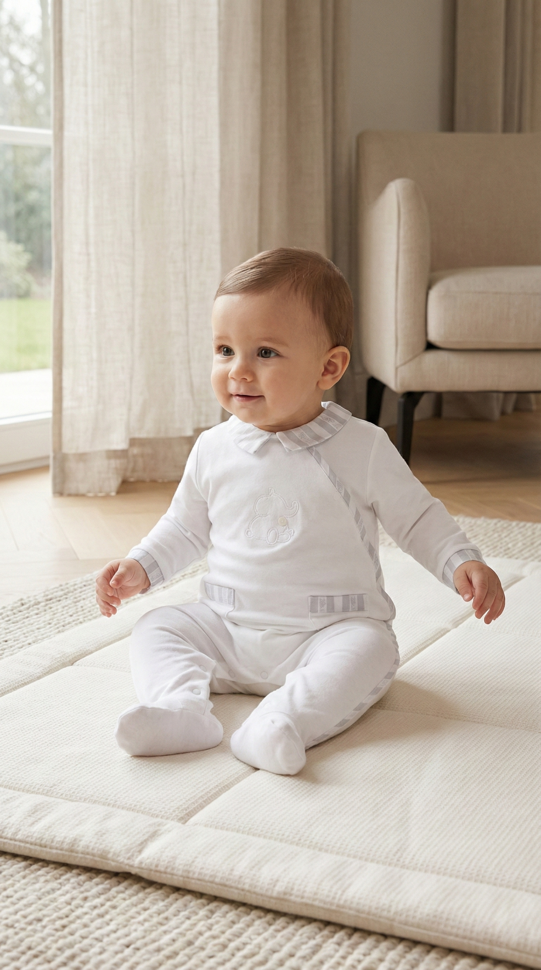 Erkek Bebek Yandan Açılan Tulum