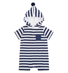 Erkek Bebek Çizgili Havlu Tulum