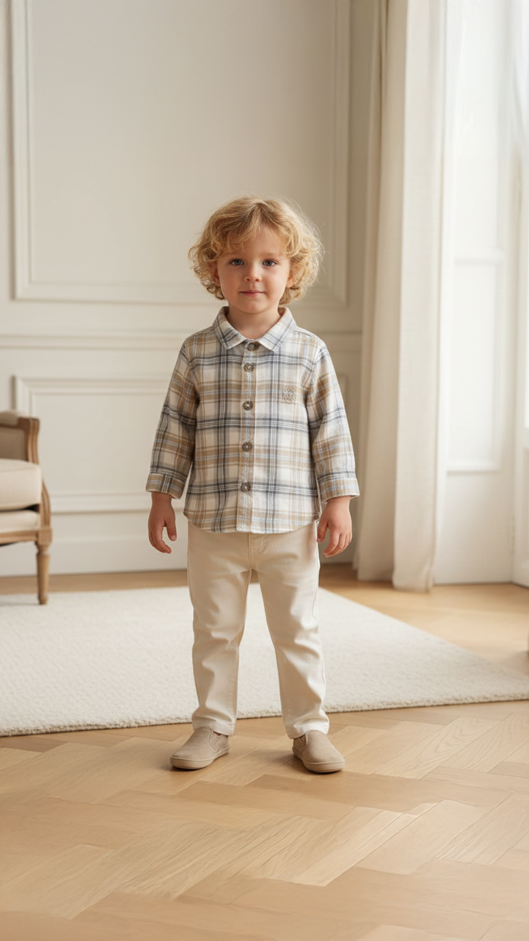 Erkek Çocuk Kareli Ceket Gömlek