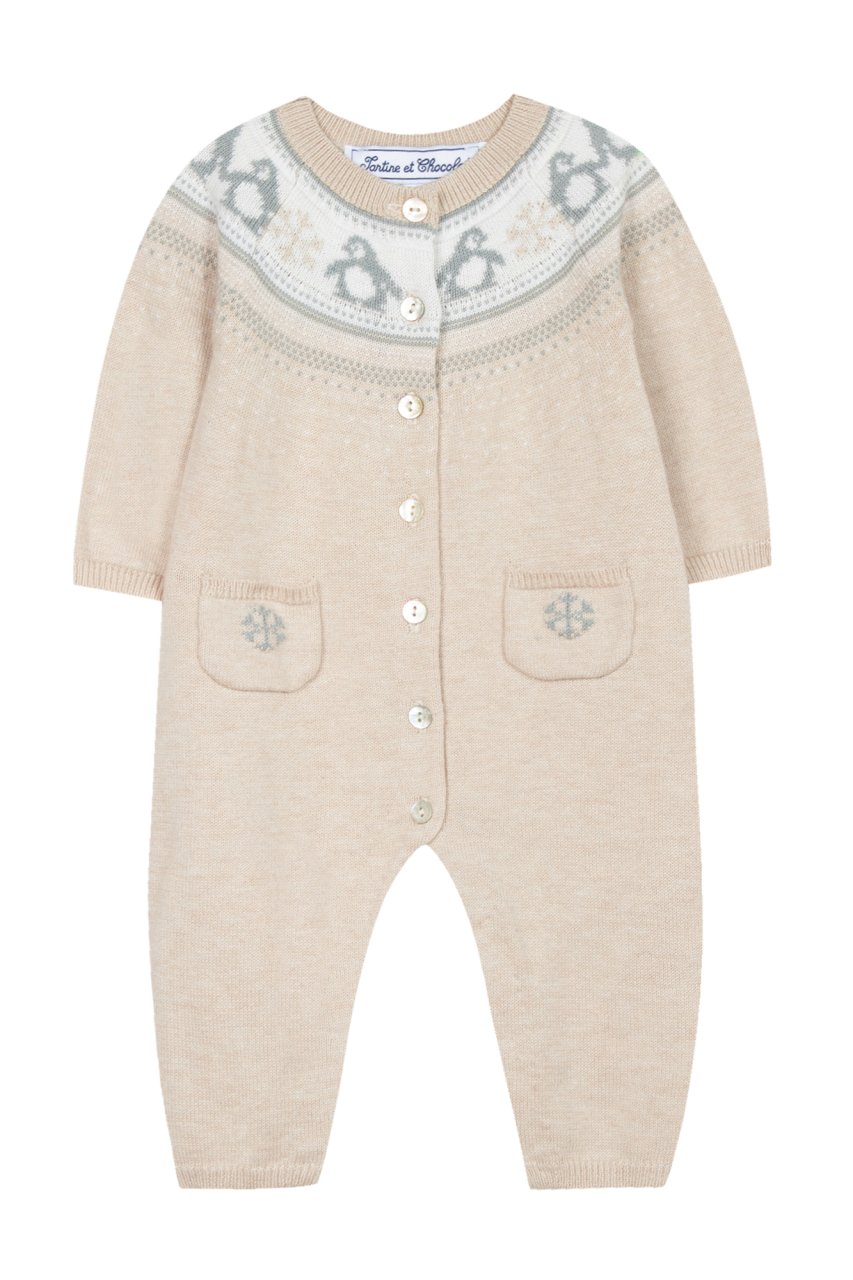 Erkek Bebek Ayaksız Triko Tulum