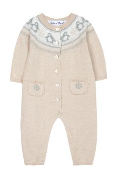 Erkek Bebek Ayaksız Triko Tulum