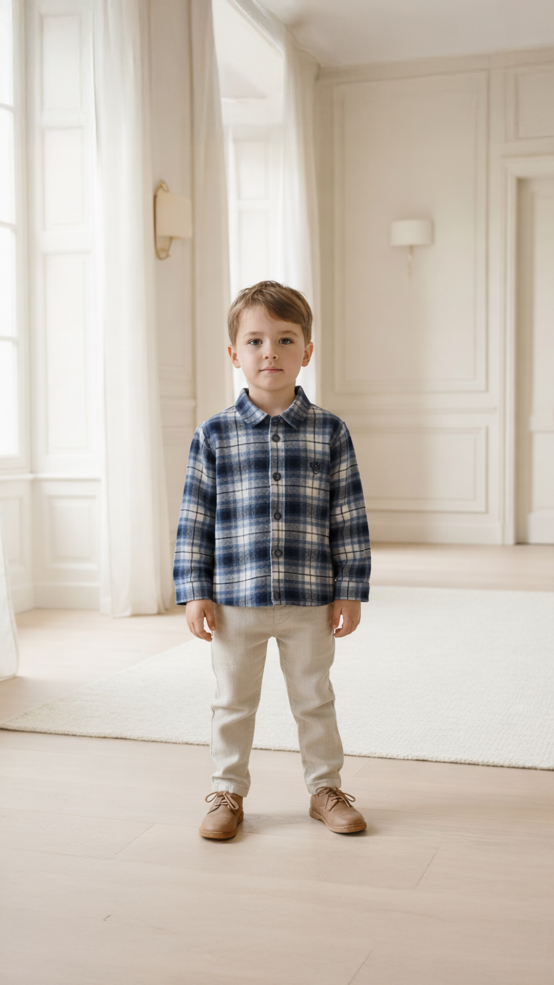 Erkek Bebek Kareli Ceket Gömlek