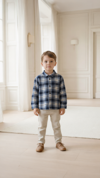 Erkek Bebek Kareli Ceket Gömlek