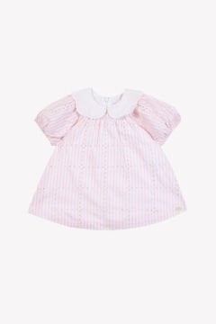 Kız Bebek Fisto Yakalı Elbise Pembe