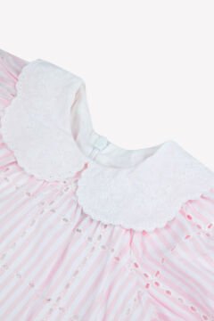 Kız Bebek Fisto Yakalı Elbise Pembe