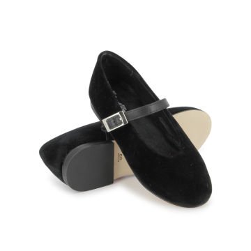 Kız Çocuk Siyah Nubuk Babet