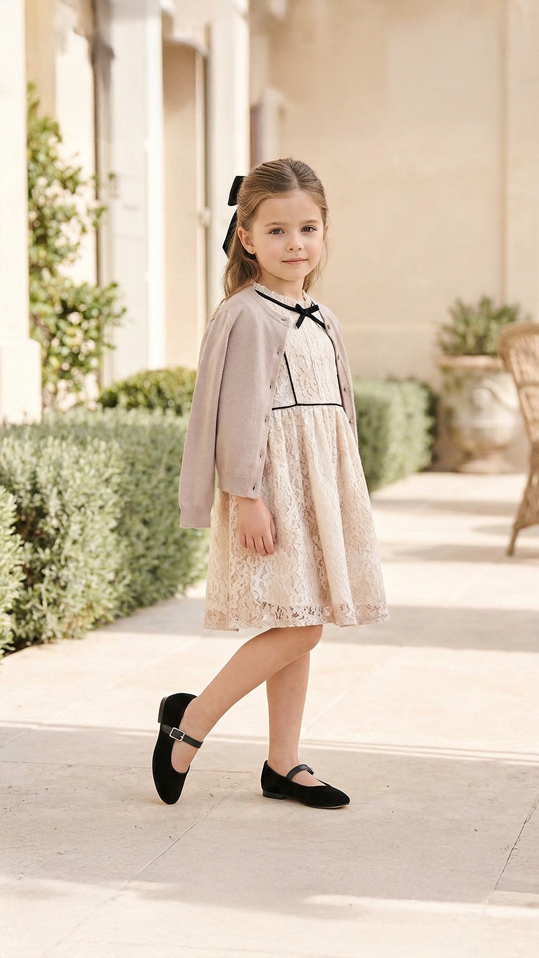 Kız Çocuk Siyah Nubuk Babet