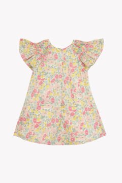 Kız Bebek Çiçek Desenli Coton Elbise