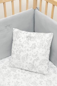 Bebek Odası için Dekoratif Yastık Toile de Jouy Gris