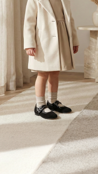 Kız Çocuk Siyah Nubuk Ayakkabı