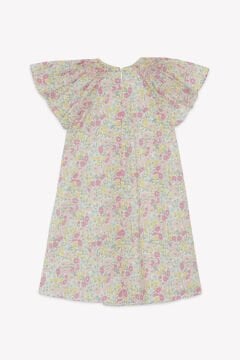 Kız Çocuk Çiçek Desenli Coton Elbise