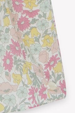 Kız Çocuk Çiçek Desenli Coton Elbise