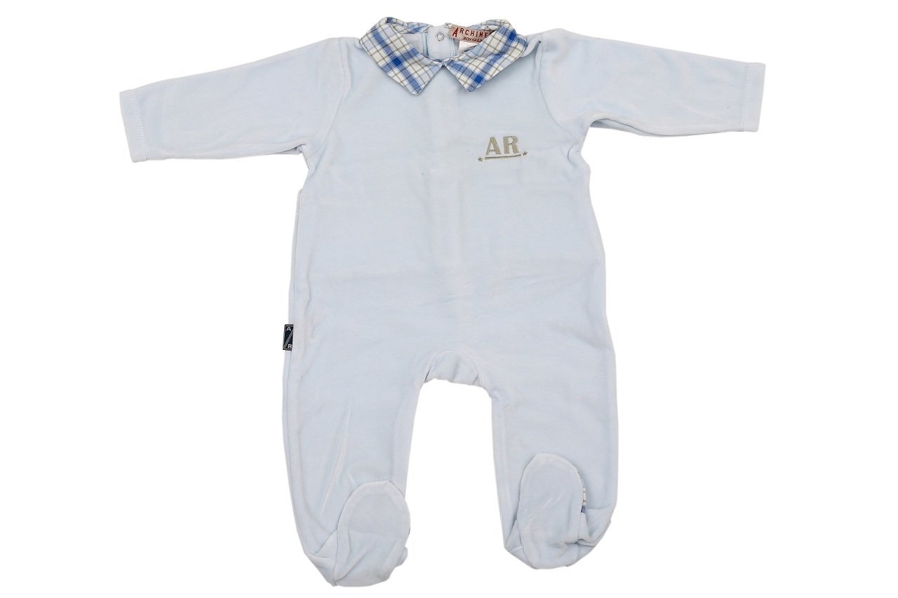 Erkek Bebek Kadife Tulum