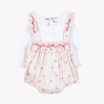 Kız Bebek Askılı Şort + Body Takım