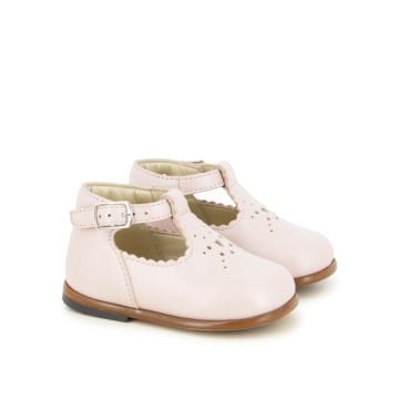 Kız Bebek Pembe Deri Ayakkabı