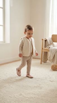 Kız Bebek Pembe Deri Ayakkabı