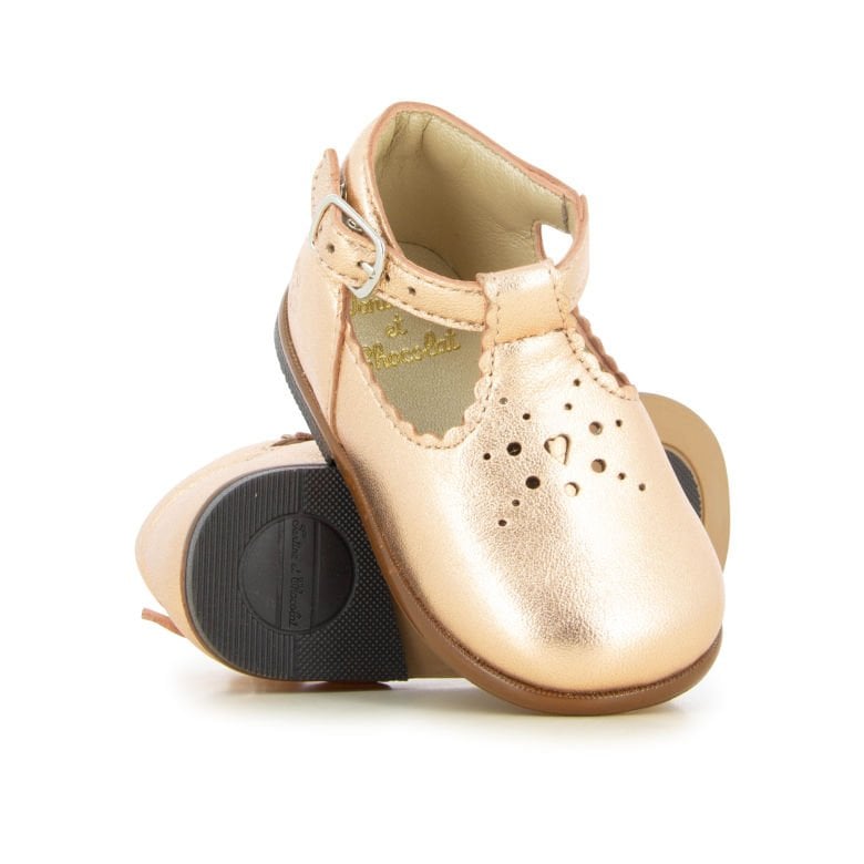 Kız Bebek Dore Deri Ayakkabı