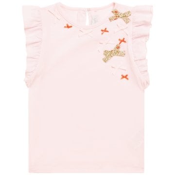 Kız Çocuk Minik Fiyonklu T-Shirt