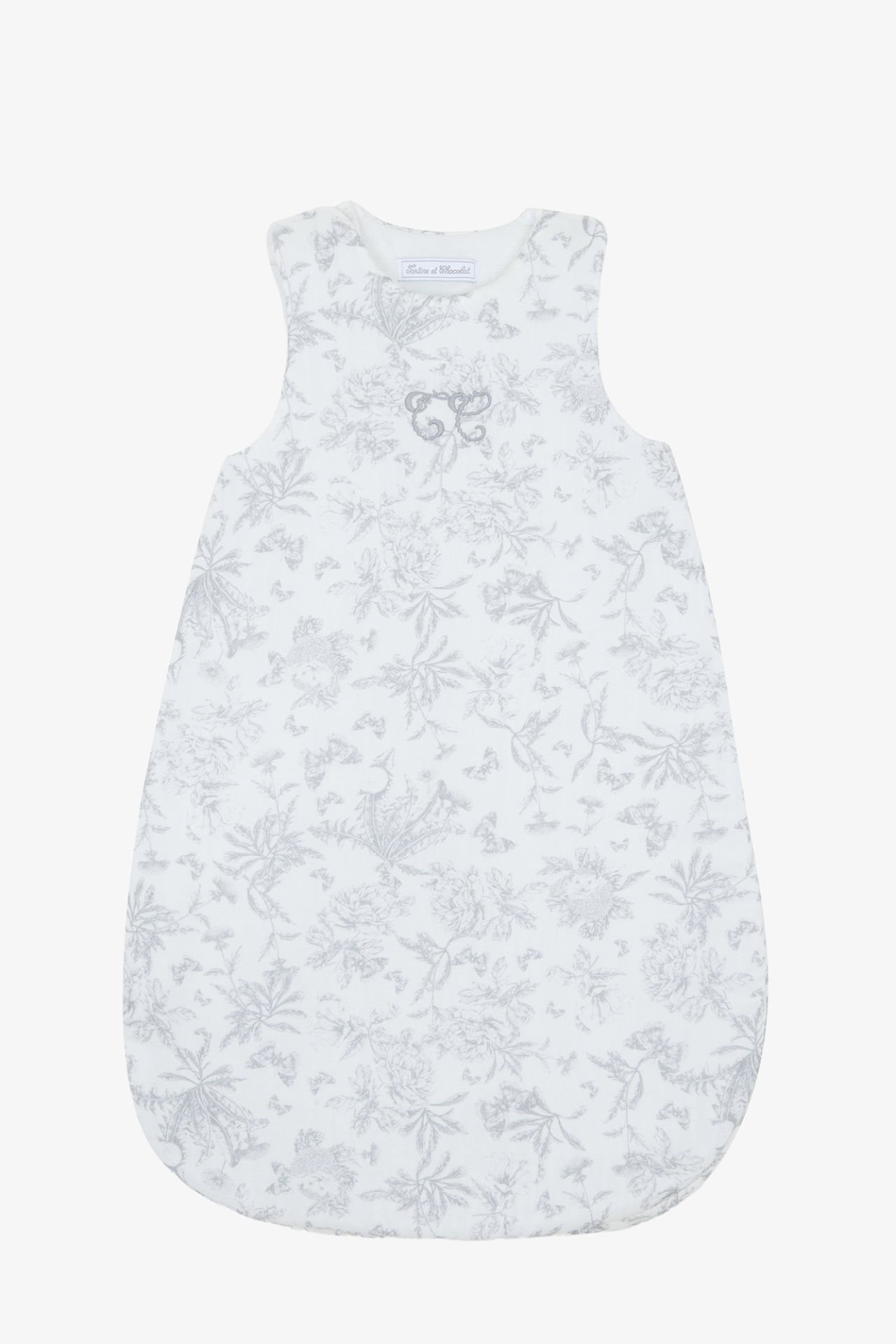 Bebek Uyku Tulumu 70cm Toile de Jouy Gris