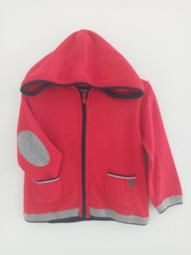 Erkek Bebek Kapüşonlu Fermuarlı Hırka