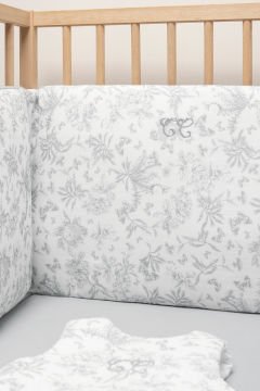 Yatak Çevresi Toile de Jouy Gris