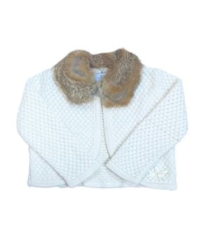 Kız Bebek Yakası Kürklü Bolero