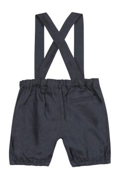 Erkek Bebek Askılı Keten Pantalon