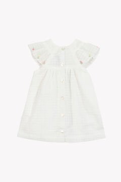 Kız Bebek Nakışlı Coton Elbise