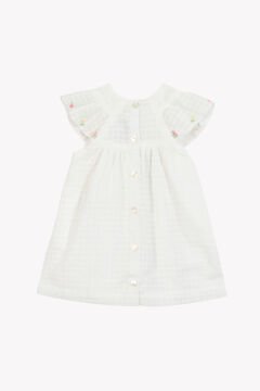 Kız Bebek Nakışlı Coton Elbise