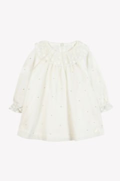 Kız Çocuk Dantel Yakalı Şık Elbise