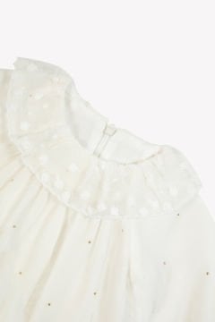 Kız Çocuk Dantel Yakalı Şık Elbise