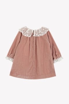 Kız Çocuk Dantel Yakalı Şık Elbise