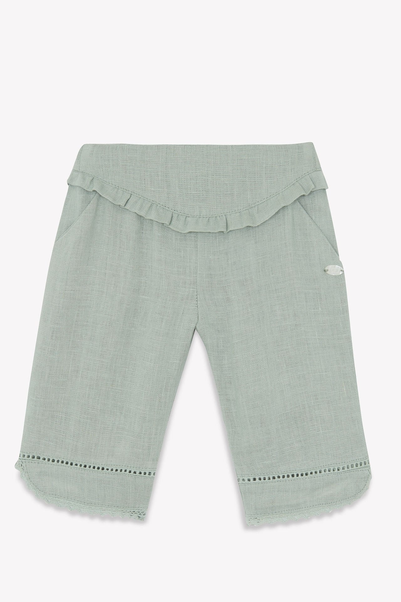 Kız Bebek Keten Pantalon